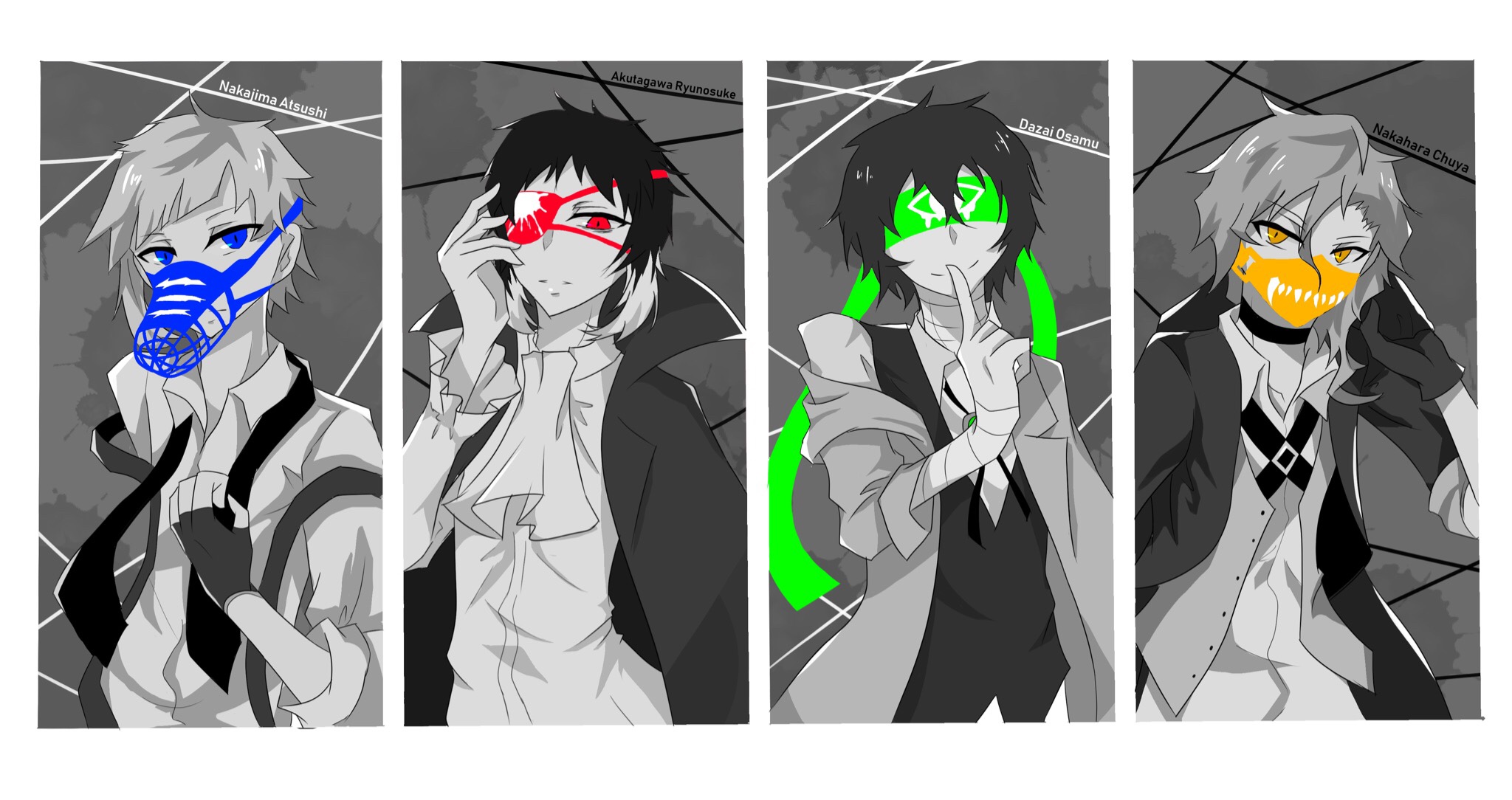 隠新旧双黒中原中也太宰治芥川龍之介中岛敦文豪野犬 触站