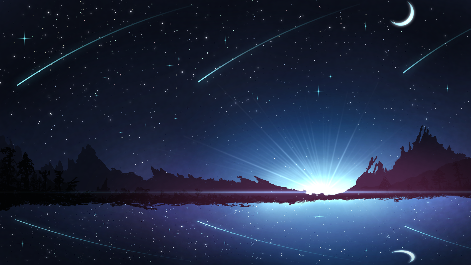 夜背景风景原创创作夜空星夜星空空光 触站