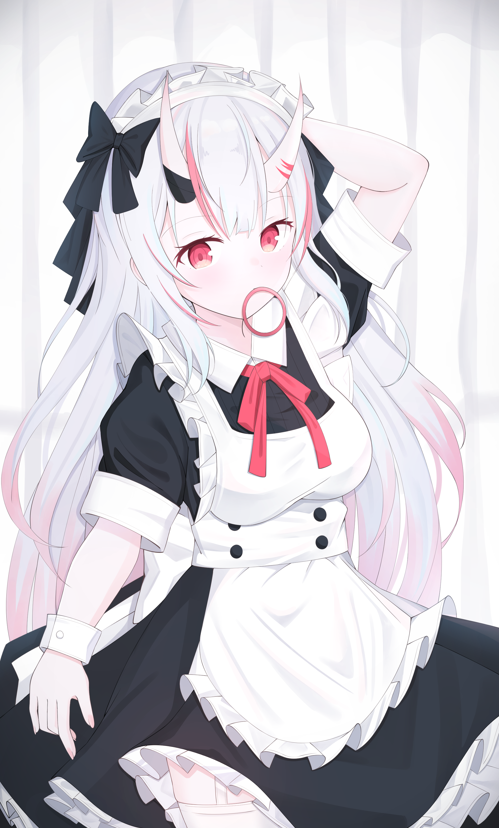 女仆余虚拟主播vtuberhololive百鬼绫目百鬼絵巻女仆角 触站